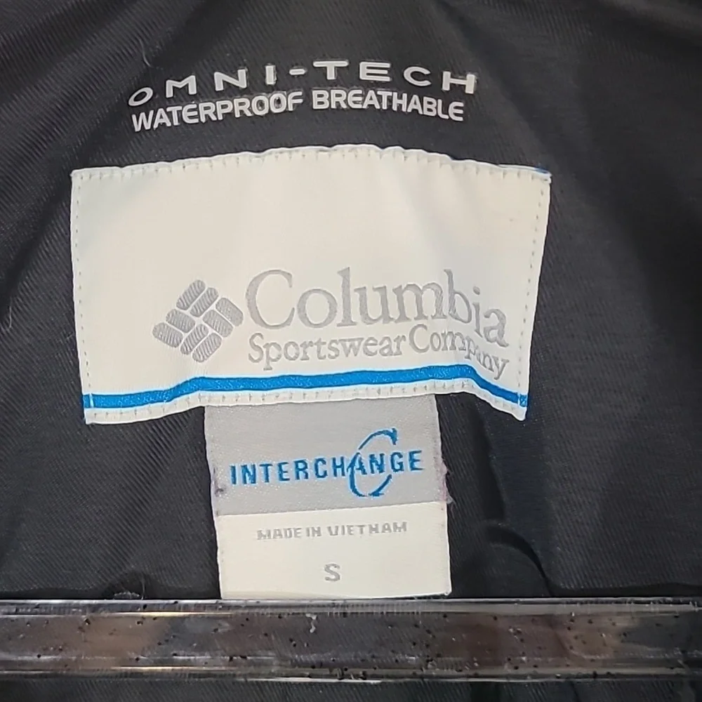 Columbia Interchange Men's Jacket #WM1043 Black/Gray, size Small